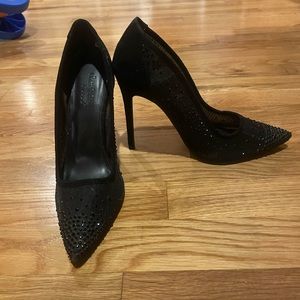 Black studded stilettos